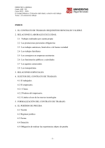 Derecho Laboral: Contratos de Trabajo - Material del Curso