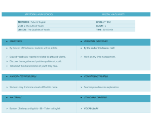Qualities of Youth: English Lesson Plan for 2nd BAC