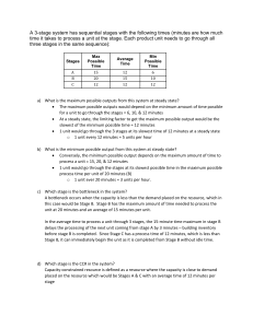 3-Stage System Analysis: Bottleneck & Output Calculation