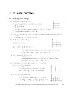 Double Integrals: Exercise Solutions & Examples