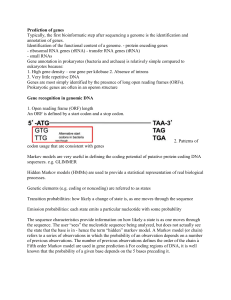 Gene Prediction: Bioinformatics Methods for Identifying Genes