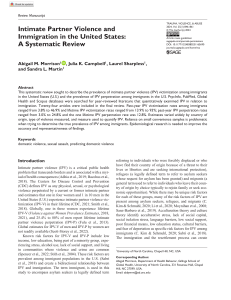 IPV & Immigration in the US: A Systematic Review