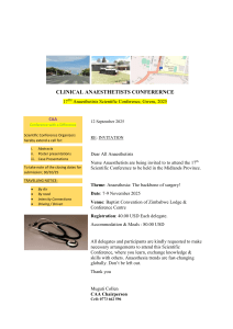 Anaesthetists Conference Invitation, Gweru 2025