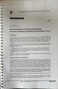 Rosewood Hotels Branding: Customer Profitability Case Study