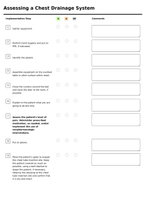 Chest Drainage System Assessment Checklist