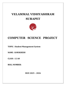 Student Management System Project: Python & MySQL