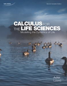 Calculus for Life Sciences: Modeling Dynamics Textbook