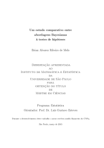 Estudo comparativo entre abordagens Bayesianas em testes de hip&oacute;teses