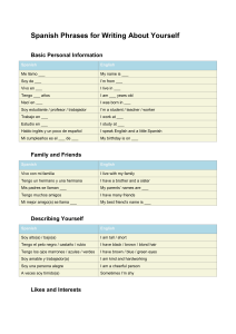 Spanish Phrases About Myself (1)