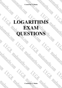 Logarithms Exam Questions | High School & College Math Practice
