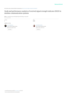 Study & Performance Analysis of RSSI in Wireless Communication Systems