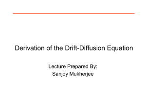 Derivation of Drift-Diffusion Equation from Boltzmann Transport Eq.