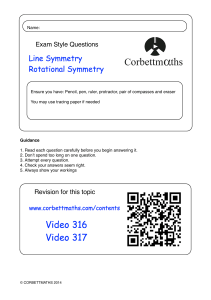 Corbettmaths Line & Rotational Symmetry Exam Style Questions