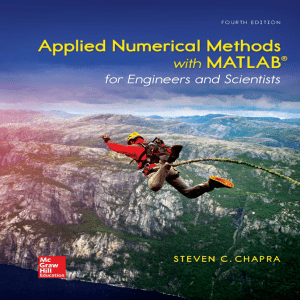 Applied Numerical Methods with MATLAB for Engineers & Scientists