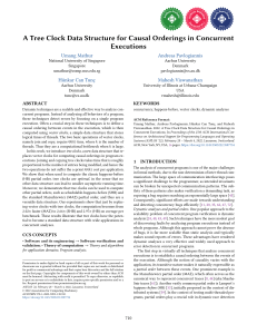 Tree Clocks for Concurrent Executions: A New Data Structure