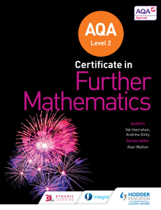 AQA Level 2 Further Mathematics Textbook