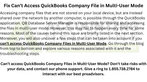 Fix QuickBooks Multi-User Access Issues