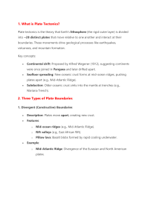 Plate Tectonics: Plate Boundaries, Hot Spots, & Features