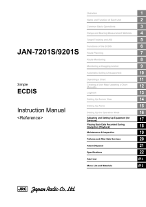 JAN-7201S/9201S ECDIS Instruction Manual