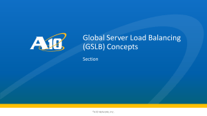 GSLB Concepts A10 Networks ACOS