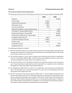 Mims Co 20X5 Financial Statements Accounting Exam