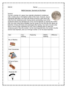 NASA Moon Survival Exercise: Ranking & Reasoning