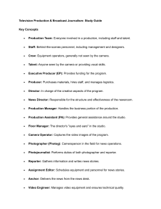 TV Production & Broadcast Journalism Study Guide