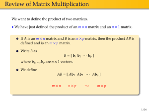 Matrix Multiplication Review: Definition and Calculation Methods