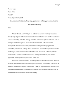 Robotic Through-Arm-Welding: Industry Considerations & GMAW-P