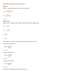 Physics 2 Equation Sheet: Electricity & Magnetism Formulas