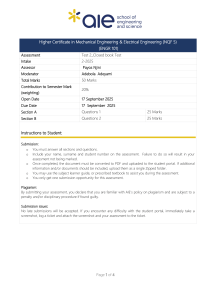 Engineering Graphics NQF 5 Test 2: Isometric & Sectional Drawings