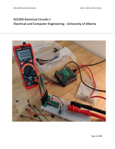 ECE-202 Electrical Circuits I Lab 1: Intro to DC Circuits Manual