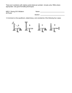 ME211 Spring 2013 Midterm Exam: Statics Problems & Solutions