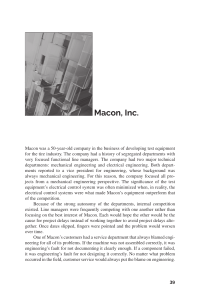 Macon, Inc. Project Management Case Study: Overcoming Resistance