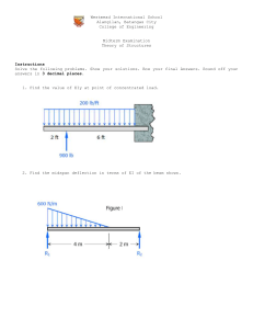 Theory of Structures Midterm Exam - Westmead International School