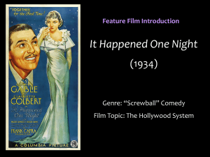 It Happened One Night (1934) Film Analysis: Screwball Comedy & Hollywood