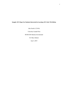 APA Style 7th Edition Sample Paper for Students | University Guide