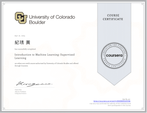 Certificado de Aprendizaje Autom&aacute;tico, Universidad de Colorado Boulder