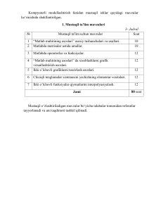 Kompyuterli modellashtirish mustaqil ishlari: Matlab dasturiy ta'minoti bo'yicha darslik