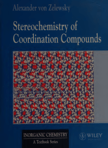 Stereochemistry of Coordination Compounds - Inorganic Chemistry Textbook