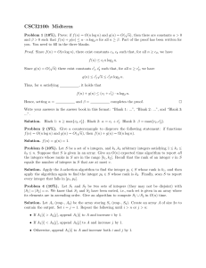 CSCI2100 Midterm Exam: Algorithms & Data Structures Problems & Solutions
