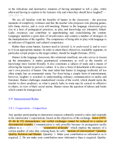 Humor, Interactional Rules, and Grice's Maxims in Language Learning