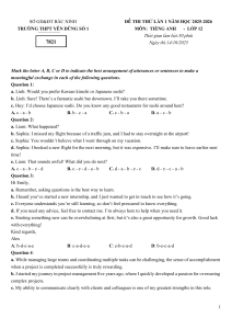 English Grade 12 Trial Exam 2025-2026 - Yen Dung High School