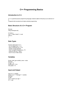 C++ Programming Basics: A Comprehensive Guide for Beginners