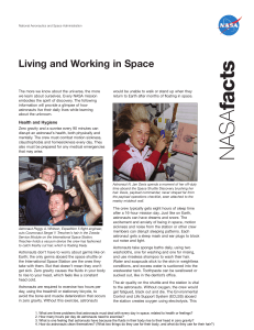 Living and Working in Space: An Astronaut's Daily Life | NASAfacts