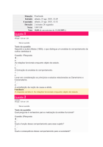 Exame de An&aacute;lise do Comportamento: An&aacute;lise Funcional e Princ&iacute;pios