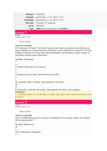 Question&aacute;rio ABA: An&aacute;lise Funcional e Problemas de Comportamento