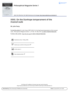 John Farey: Stanhope Temperament of Musical Scale (Philosophical Magazine)