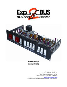 EXP-BUS DC Load Center Installation Manual