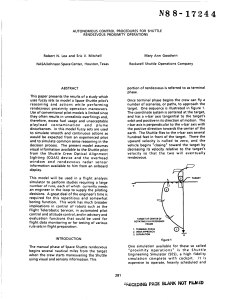 Autonomous Control Procedures for Shuttle Rendezvous Proximity Operations